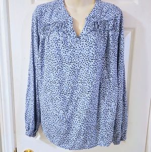 Suzy Sheir Polka-dot Tunic Blouse